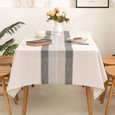 SIELUNO rectangle tablecloth with waterproof cotton-linen fabric, ready for spills.