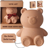 Sifri Art Brown Sugar Keeper Bear keeps sugar soft and scoop-ready.