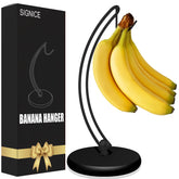 Signice banana holder stand with steel base keeps bananas organized and fresh.