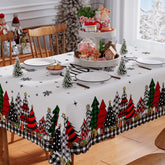 Siilues Christmas tablecloth 60x84 rectangle protects surfaces during festive meals.