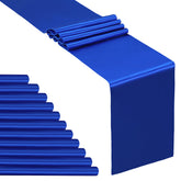 SiinvdaBZX royal blue satin table runner on banquet table adds elegant shine