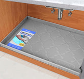 SIKADEER 31x22 under-sink mat protecting cabinet from spills