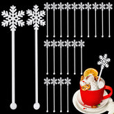 SiliFine snowflake stirrers pack enhances festive beverages with easy stirring.