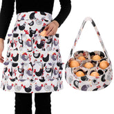 Silicherry egg collecting apron front view demonstrates stylish functionality for daily flock care