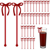 Silifine Valentine bow-stirrers add festive flair to cocktails.