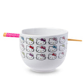 Silver Buffalo Hello Kitty face and bows ramen bowl for enjoyable meals