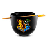 Silver Buffalo Hogwarts crest ramen bowl showcases iconic branding for daily meals.