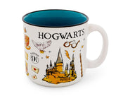 Silver Buffalo Hogwarts destination camper mug with iconic locations for daily ritual coffee