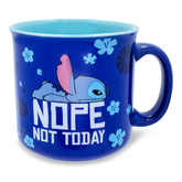 Silver Buffalo Lilo and Stitch mug front view, ideal for bold morning coffee