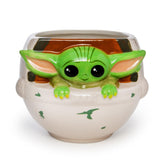 Silver Buffalo Mandalorian Baby Yoda mug front view for daily coffee