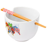 Silver Buffalo Marvel ramen bowl featuring Captain America for themed meals.