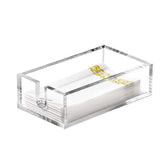 Simetufy acrylic napkin holder clear display for elegant bathroom or dining spaces, keeps napkins tidy.