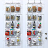 Simple Houseware over-the-door pantry organizer with 15 clear pockets for easy access
