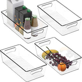 Simple Houseware pantry clear bin set of four, product shot for organized storage.