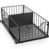 Simple Houseware pull-out basket organizer viewed from the front for accessible pantry storage.