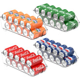 Simple Houseware soda can organizer top view shows two-layer storage for easy access