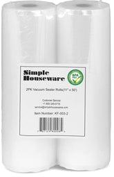 Simple Houseware vacuum sealer bags front view showing durable multi-ply film for freshness