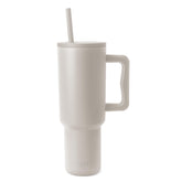 Simple Modern Trek tumbler with handle, front view, maintains temperature on the go.