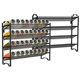 Simple Trending 2-Pack 4-Tier Spice Rack front view highlights tilted shelves for quick access