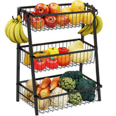 Simple Trending 3-Tier trapezoidal fruit basket top view for easy reach and visibility.
