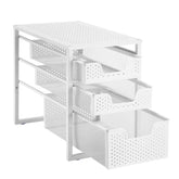Simple Trending 3-Tier under-sink organizer with sliding drawer keeps kitchen essentials easily accessible.