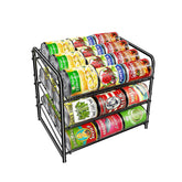 Simple Trending Can Rack Organizer front view for easy pantry access.