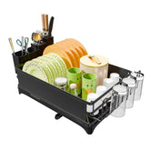 Simple Trending dish rack on counter showing spacious plate capacity for organized drying.