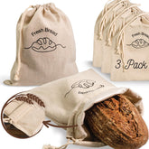 Simply H&K reusable linen bread bags 12x15 for lasting freshness.
