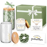 Singhoow godmother gift set 16oz glass cup, ideal for daily beverages and thoughtful gifting.