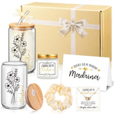 Singhoow godmother gift set glass cup versatile 12oz mug for coffee tea or cold drinks