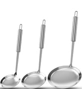 SIONLANG fine mesh skimmer front view for high-heat cooking and easy cleanup.