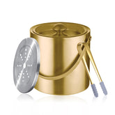 Sipoyen gold ice bucket with lid keeps ice ready for cocktails