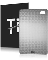 Sirov titanium cutting board chessboard top view highlights elegant design and non-slip surface.