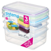 Sistema 1L container with locking clips for secure storage.