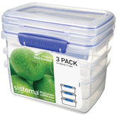 Sistema KLIP IT 1L rectangular container, front view, ideal for grab-and-go meals.