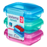 Sistema Lunch Collection pink container with secure lid keeps foods fresh for on-the-go meals