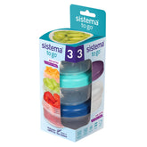 Sistema Snack Pots Mini Bites 130ml with clear lid for fresh on-the-go snacks.