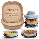 SIUDANGKA 200pcs air fryer liners for Ninja Crispi Pro AS101CY basket protection and easy cleanup.