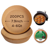Siudangka air fryer liners in a 200-pack for Ninja AF101 AF150 XL help keep baskets clean.
