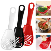 Six-in-One Kitchen Spoon Set close-up of heat-resistant slotted design for safe stirring