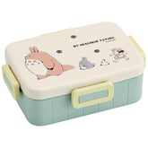 Skater Totoro bento lid with secure locking prevents spills.
