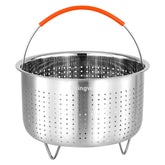 Skingwa steamer basket in Instant Pot 6qt for quick vegetable steaming.