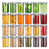 SKOCHE 8 oz mason jar with lid for pantry storage and gifting.