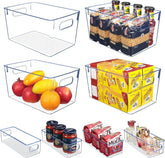 SKTEET pantry organizers set of 8 clear bins for easy visibility.