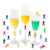 SKULL FISH wine glass marker human figure color set helps guests distinguish glasses
