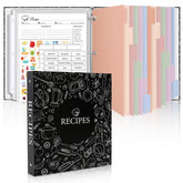 SkyDUE Recipe Binder cover protects recipes with a durable exterior and clean look.