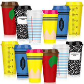 Skylety teacher appreciation cup with pencil pattern, 16oz, ideal for classroom appreciation moments