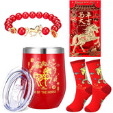 Skylety 12oz tumbler with horse motif, keeps drinks hot or cold on the go.