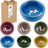 Skyley koi fish pattern teacups showcase vibrant design for elegant tea moments