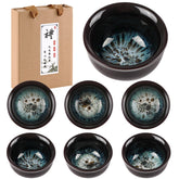 Skyley sand gold design teacups elevate tea moments with subtle glow.